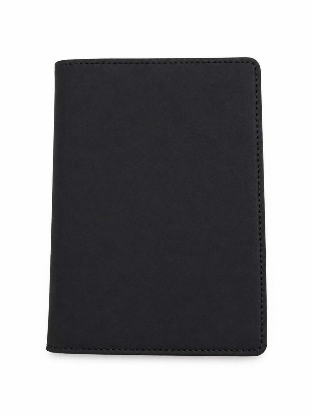 Cloth and Paper (C&P) Black‎ faux Suede/Leather Passport Cover Notebook Pen Loop
